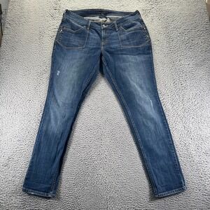 Levi's 542 Jeans Womens 15 Blue Cotton Denim Skinny Curvy Workwear Faded Stretch